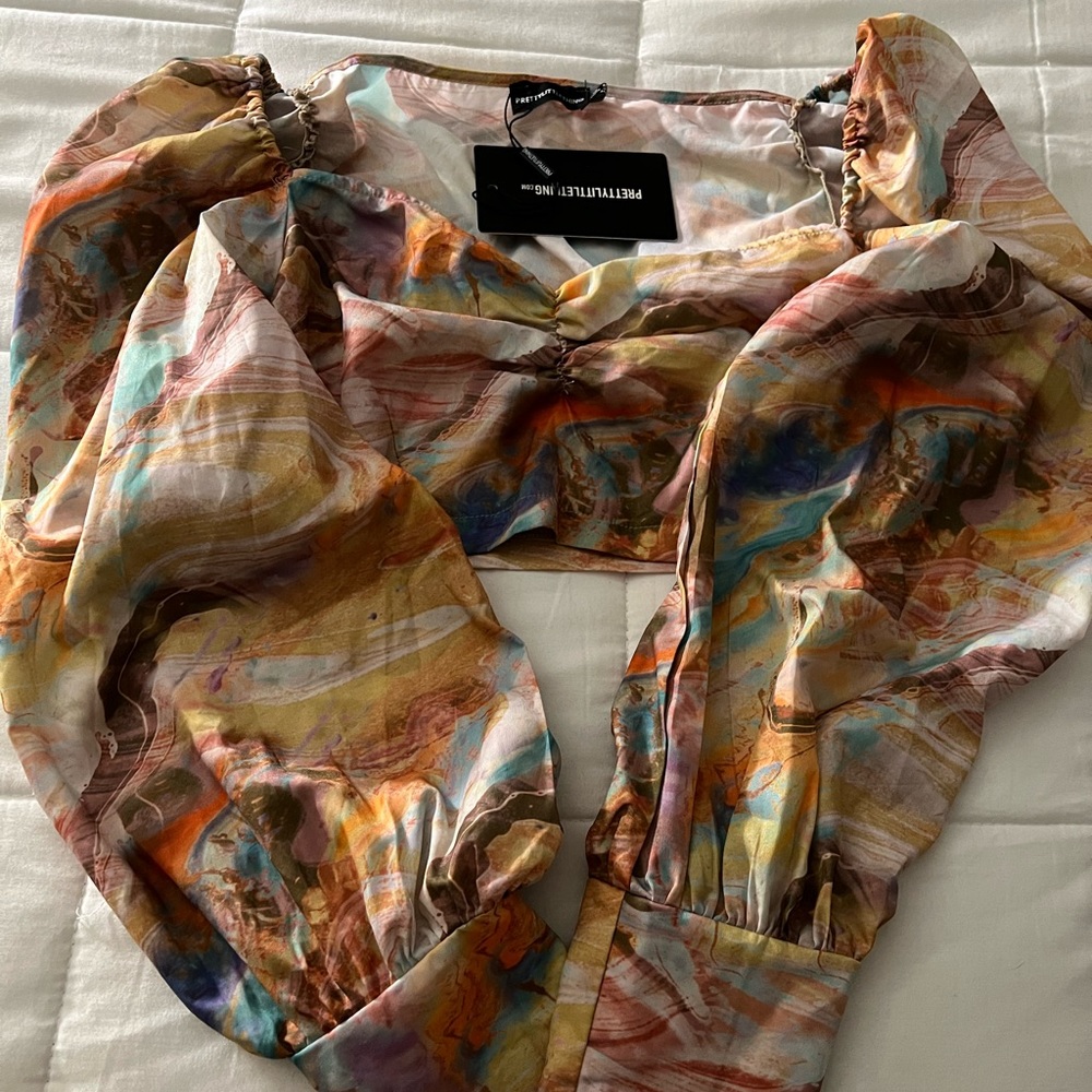 Marble rouched blouse